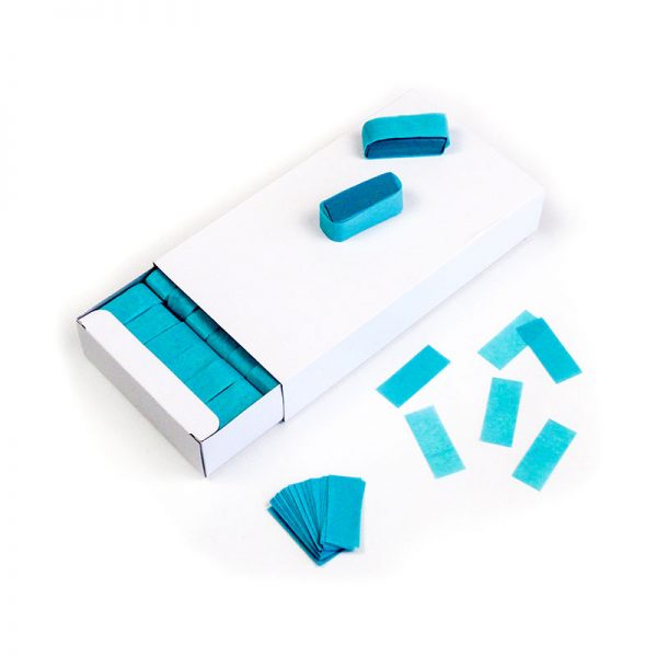 Confeti rectangular biodegradable brick azul claro