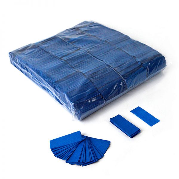 Confeti rectangular biodegradable azul oscuro