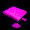 Confeti rectangular fluo rosa