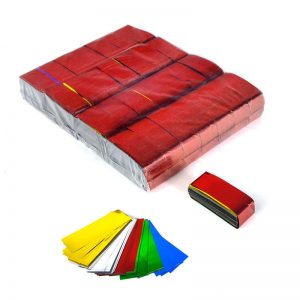 Confeti rectangular metálico multicolor