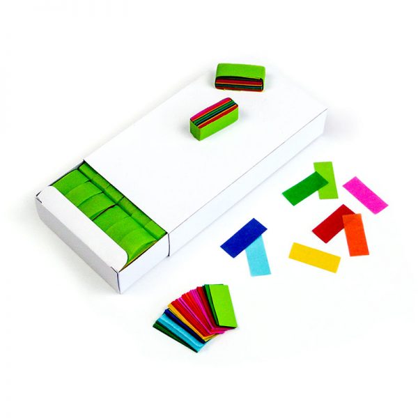 Confeti rectangular biodegradable brick multicolor