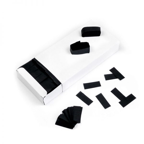 Confeti rectangular biodegradable brick negro