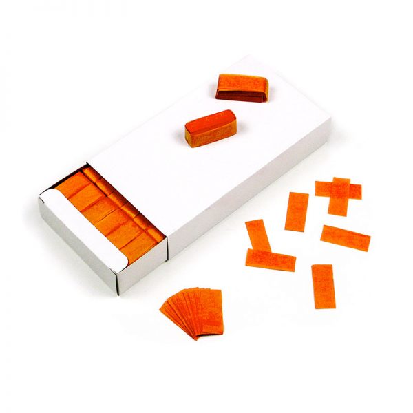 Confeti rectangular biodegradable brick naranja