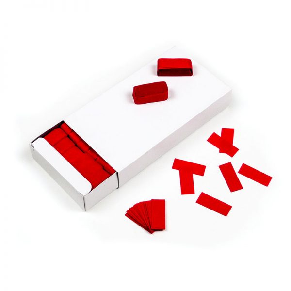 Confeti rectangular biodegradable brick rojo