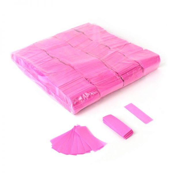 Confeti rectangular biodegradable rosa