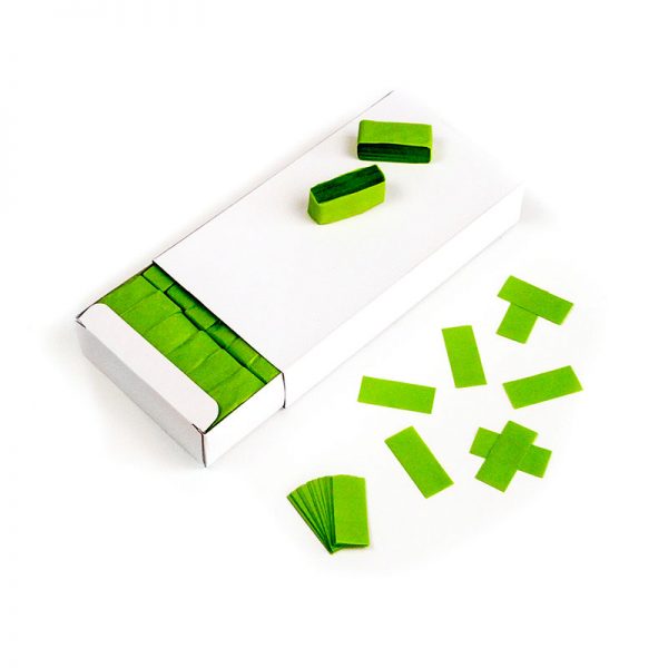Confeti rectangular biodegradable brick verde