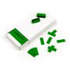 Confeti rectangular biodegradable brick verde oscuro
